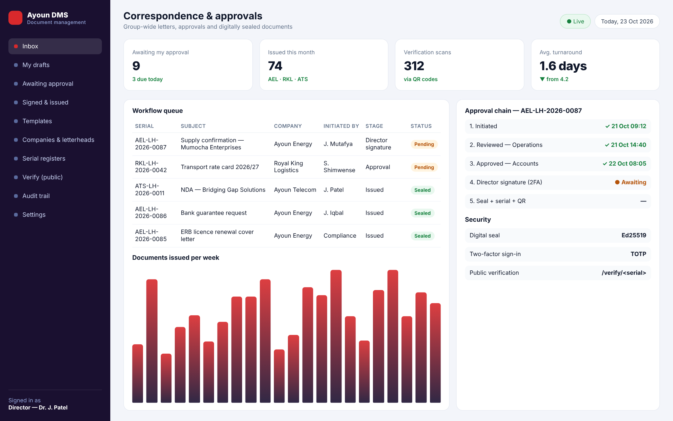 Document Management System screenshot